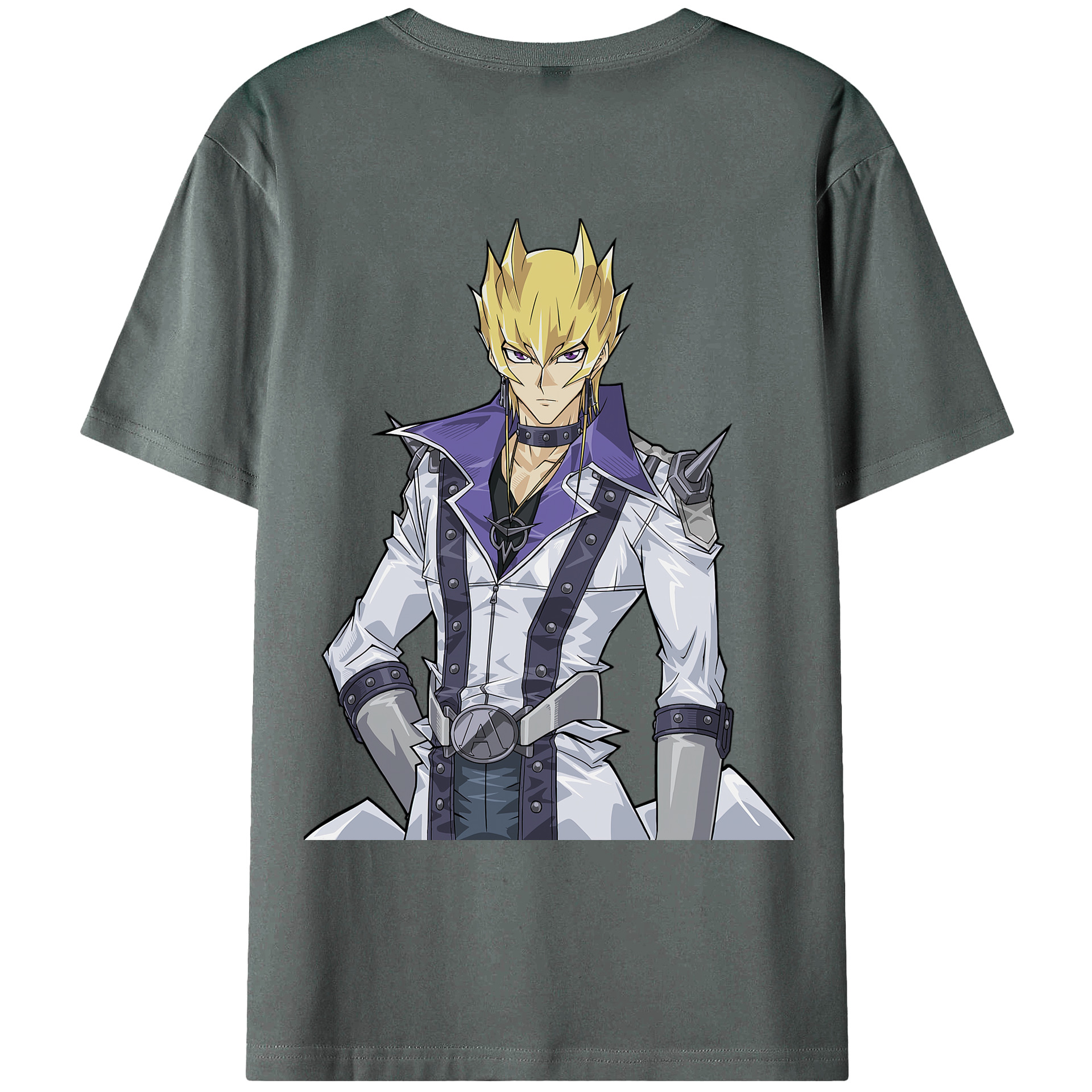 （画像用） 遊☆戯☆王 Yu-Gi-Oh! 綿100％ メンズ半袖Tシャツ（バックプリント） 通気性